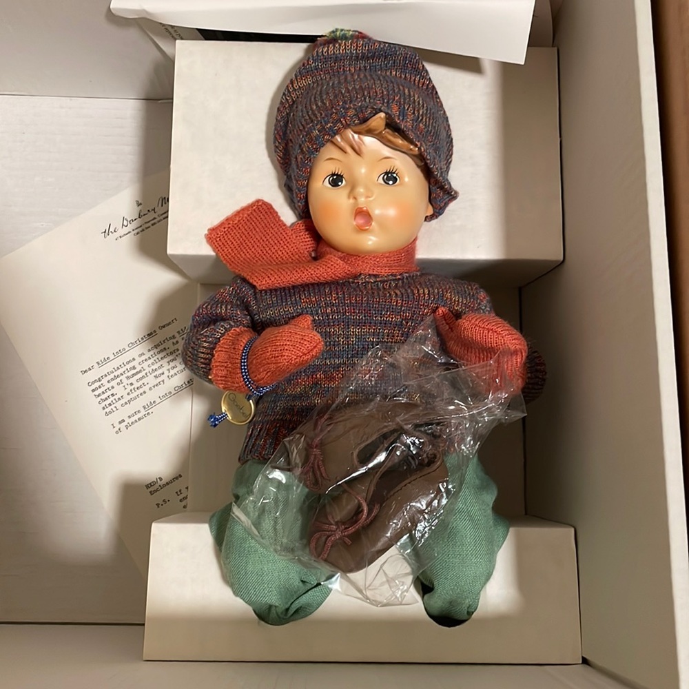 MJ Hummel Ride into Christmas collectible doll